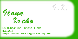 ilona krcho business card